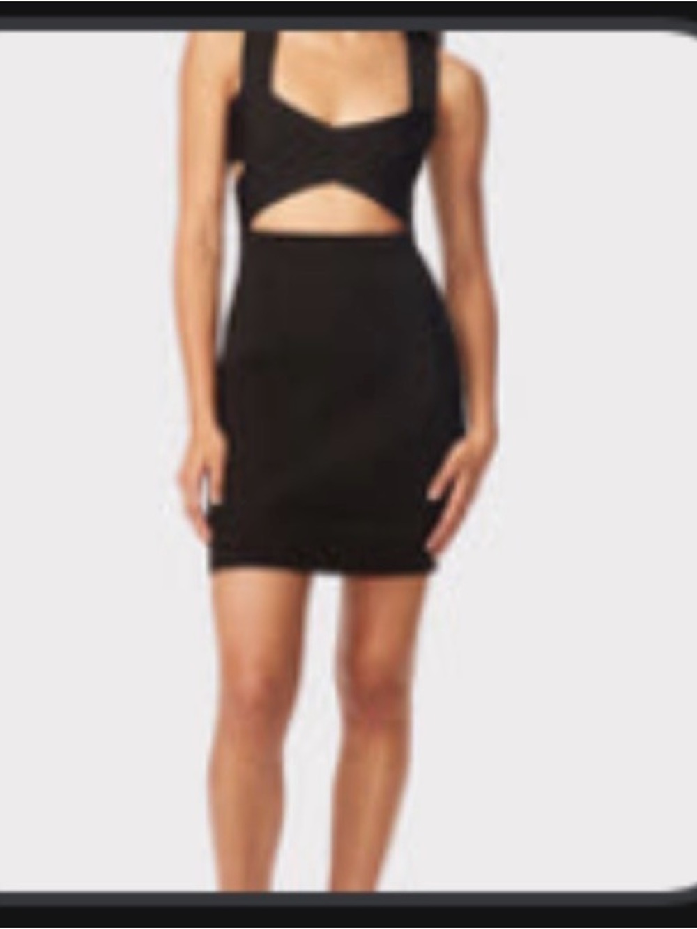 Herve Leger Black Cutout Mini Dress